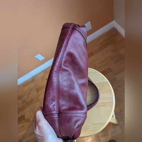 MICHAEL KORS BURGUNDY BAG Shoulder Leather Gold Hardwer - Picture 12 of 14